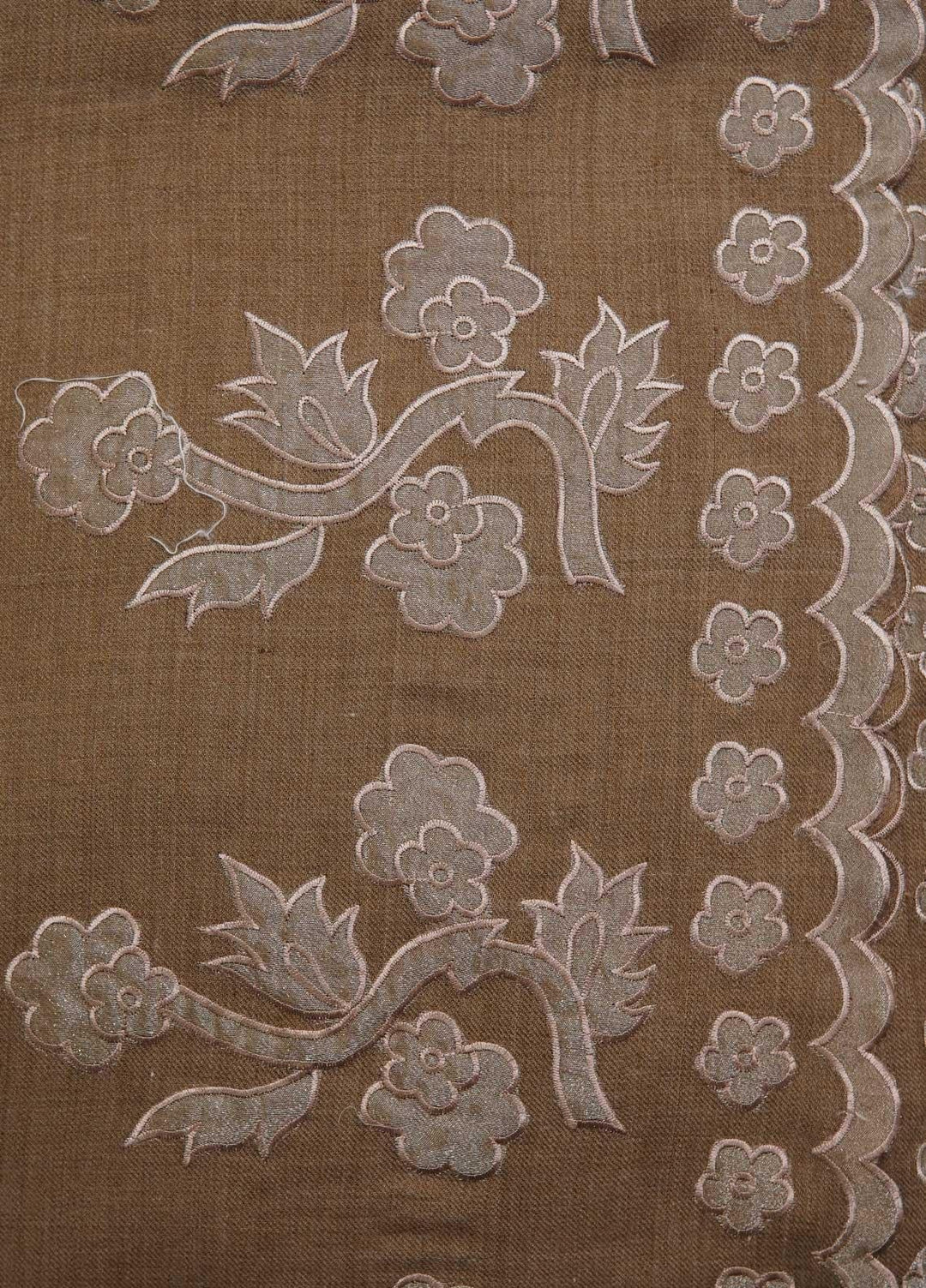 Sanaulla Exclusive Range  Pashmina  Shawls MAMA-49 Brown-2 - Pashmina Shawls