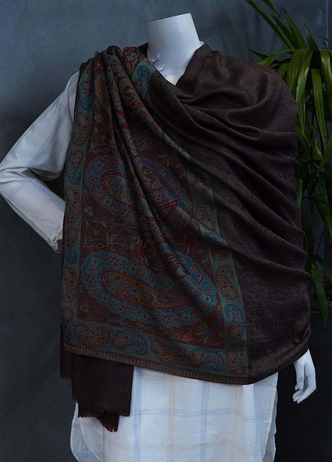 Sanaulla Exclusive Range  Pashmina  Shawls MAMA-34 Multi-13 - Pashmina Shawls