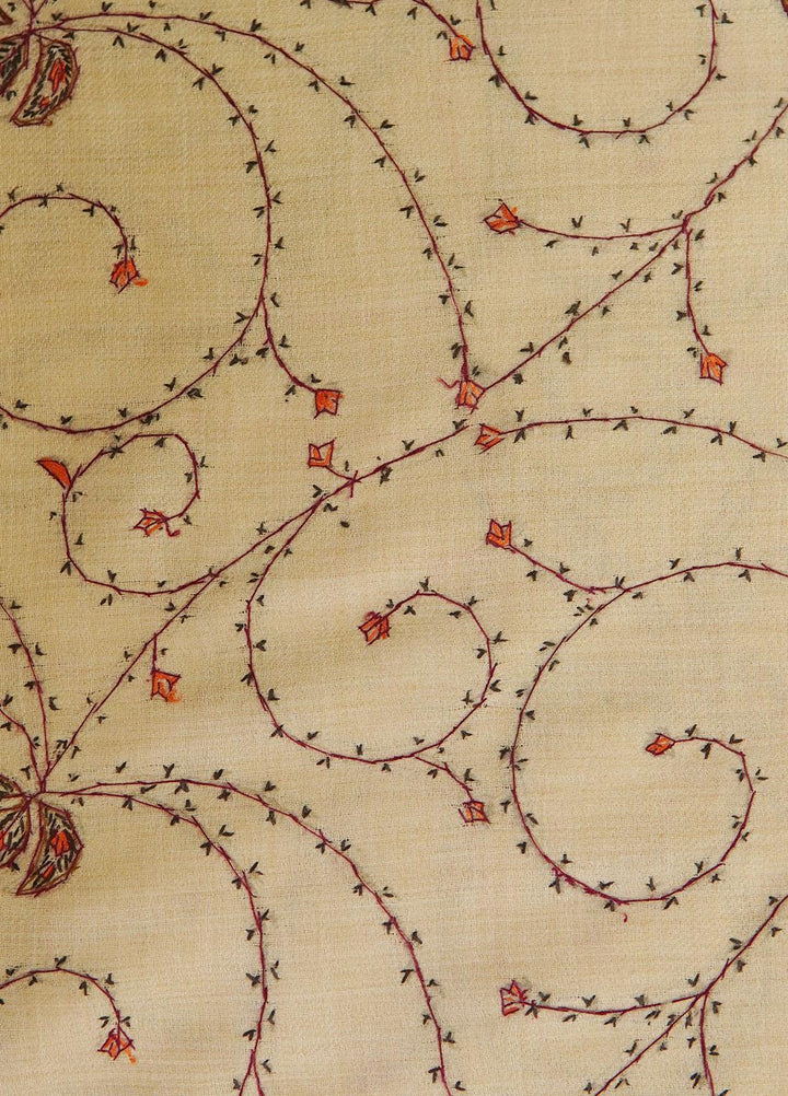 Sanaulla Exclusive Range  Pashmina  Shawls MAMA-17 Fawn-3 - Pashmina Shawls