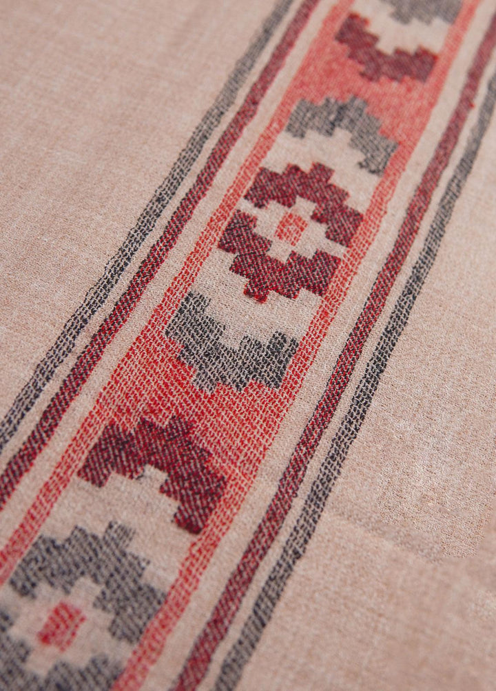 Sanaulla Exclusive Range  Pashmina  Shawls SU22PS-1 M-Shawls Mir-07 Brown - Pashmina Shawls