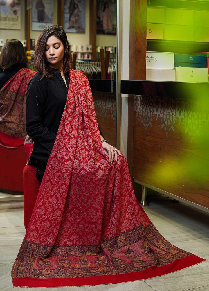 Sanaulla Exclusive Range  Pashmina  Shawls MAMA-09 Pink-2 - Pashmina Shawls