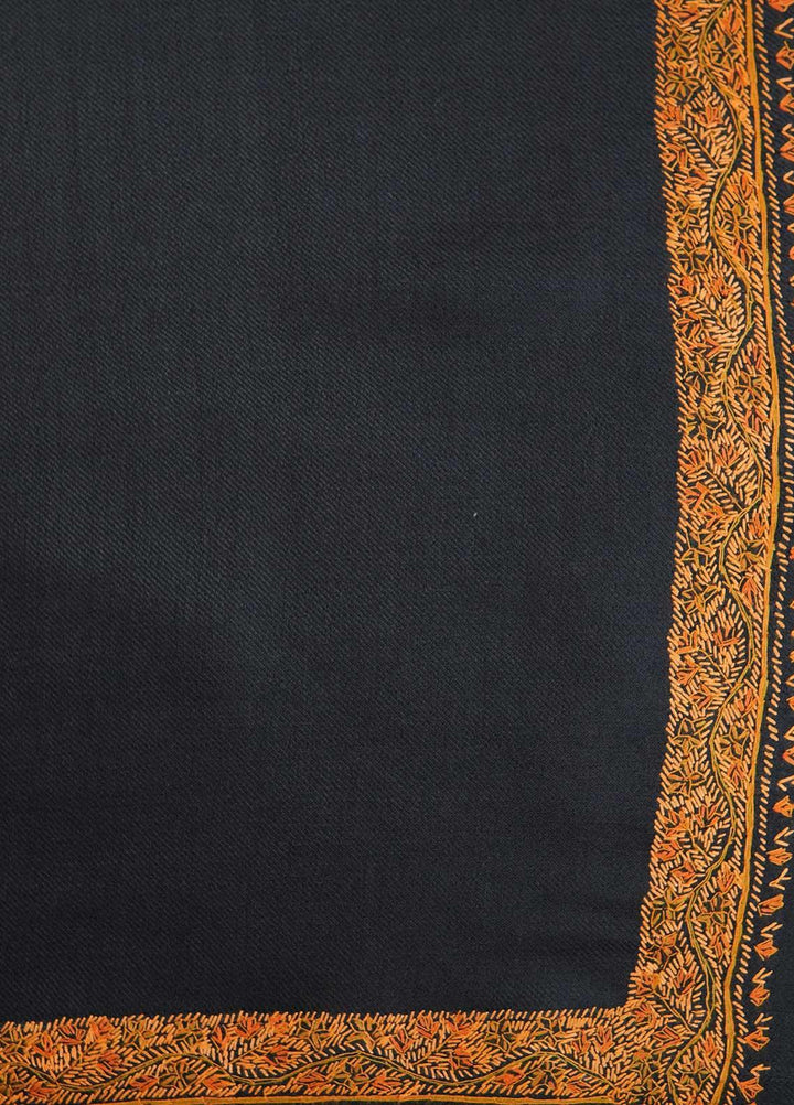 Sanaulla Exclusive Range  Pashmina  Shawls MAMA-18 Black-2 - Pashmina Shawls
