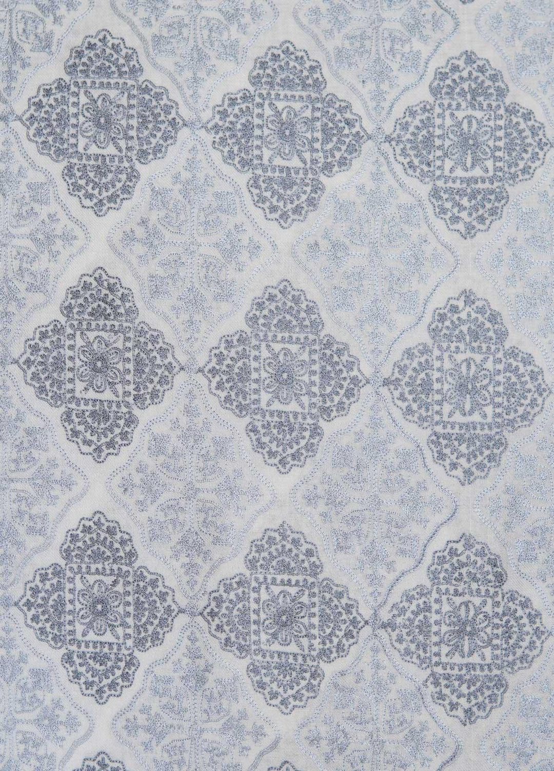 Sanaulla Exclusive Range  Pashmina  Shawls MAMA-37 Off White-1 - Pashmina Shawls