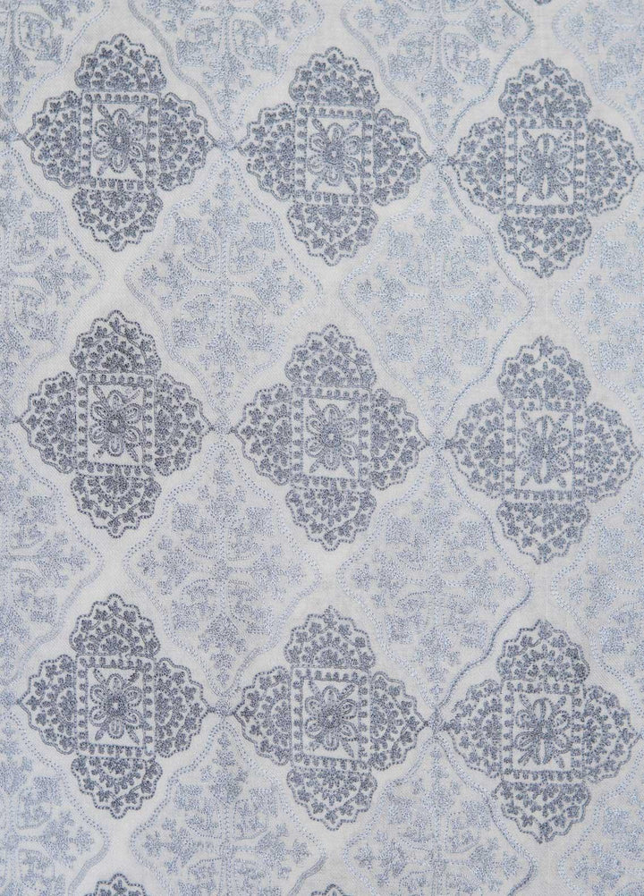 Sanaulla Exclusive Range  Pashmina  Shawls MAMA-37 Off White-1 - Pashmina Shawls