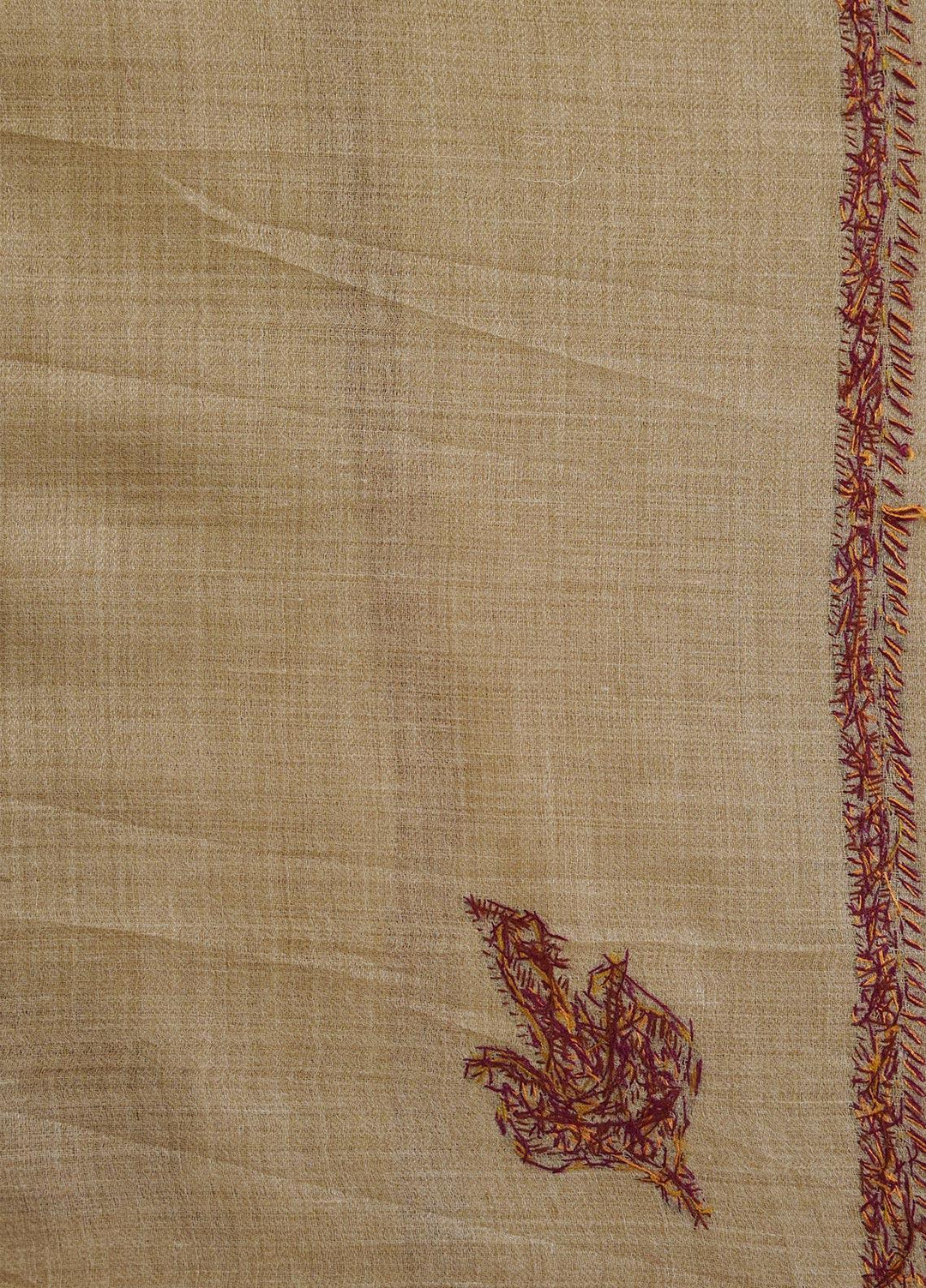 Sanaulla Exclusive Range  Pashmina  Shawls MAMA-15 Fawn-9 - Pashmina Shawls