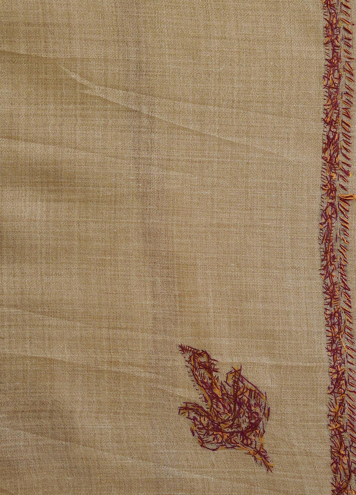 Sanaulla Exclusive Range  Pashmina  Shawls MAMA-15 Fawn-9 - Pashmina Shawls