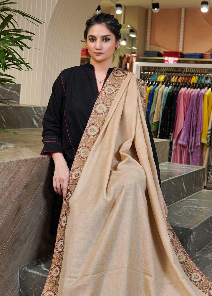 Sanaulla Exclusive Range  Pashmina  Shawls MAMA-51 Fawn - Pashmina Shawls