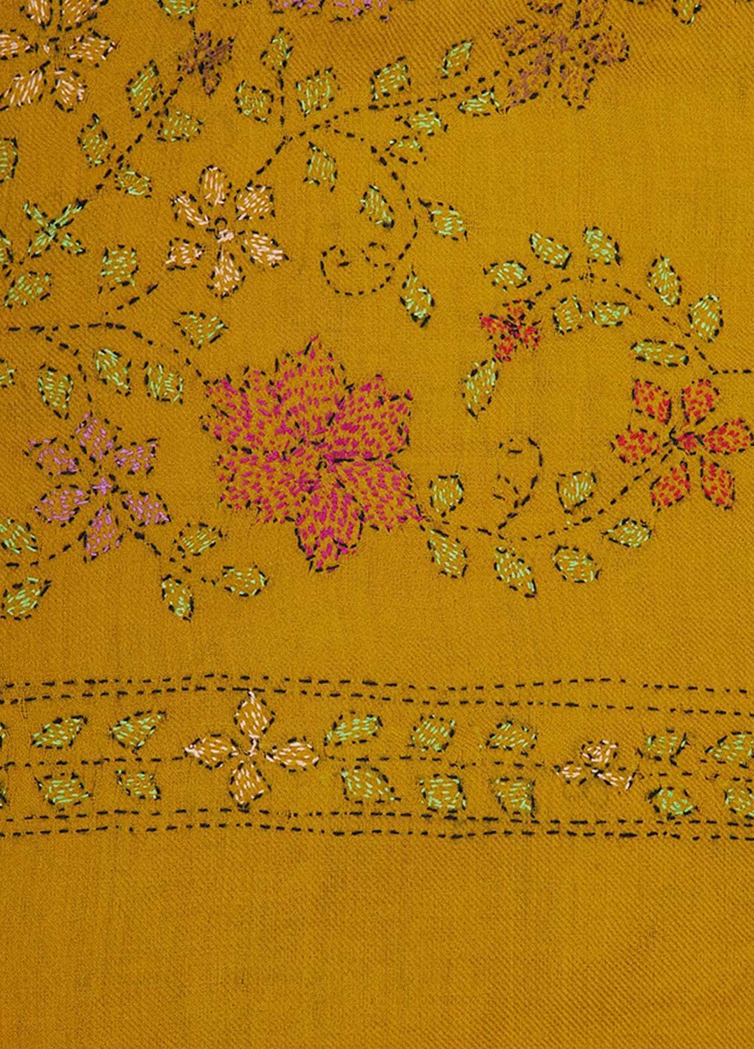 Sanaulla Exclusive Range  Pashmina  Shawls Shadow Emb Paala KPS-08 Red01 - Pashmina Shawls