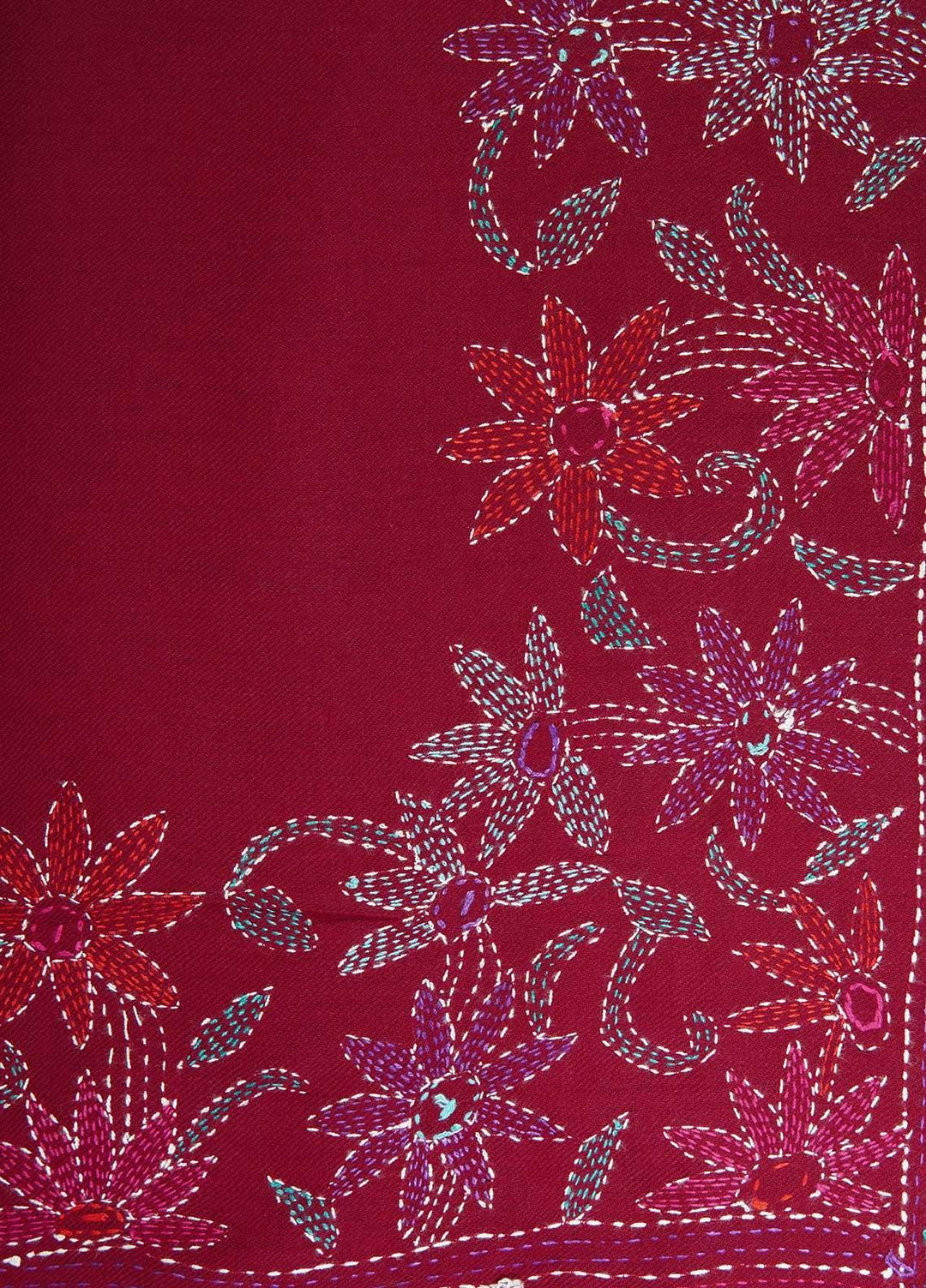 Sanaulla Exclusive Range  Pashmina  Shawls Shadow Emb Paala KPS-08 Yellow - Pashmina Shawls