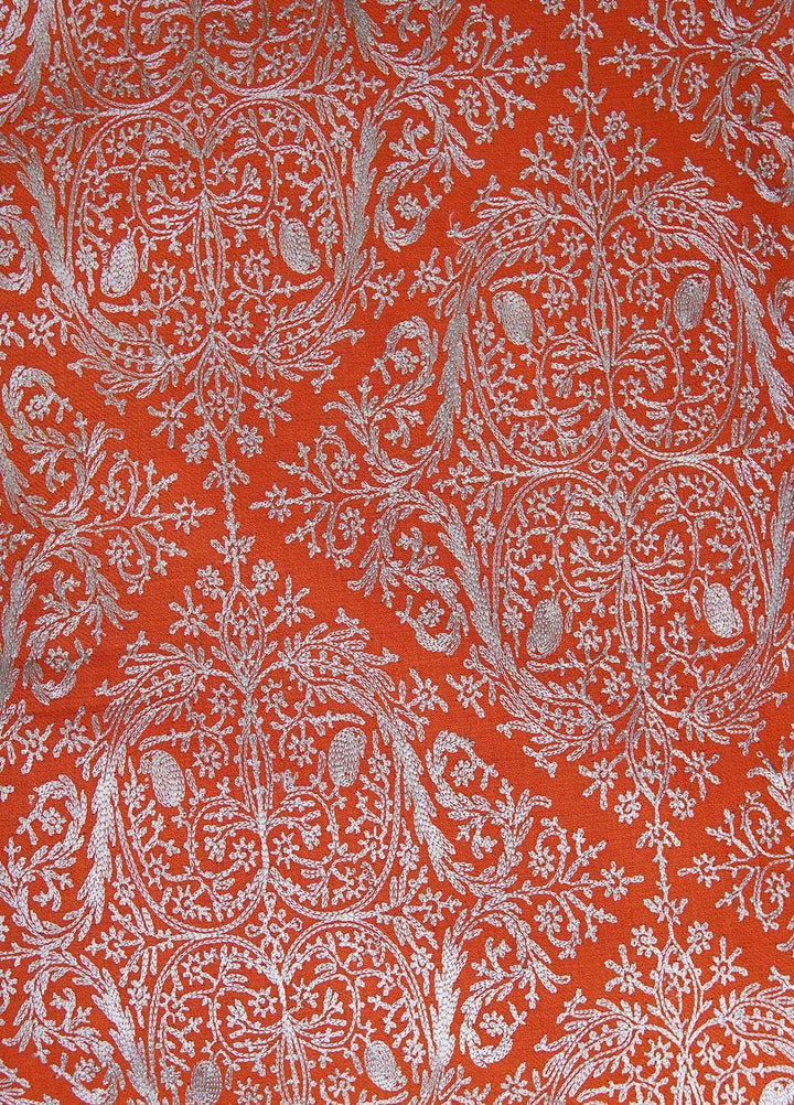 Sanaulla Exclusive Range  Pashmina  Shawls MAMA-38 Rust-3 - Pashmina Shawls