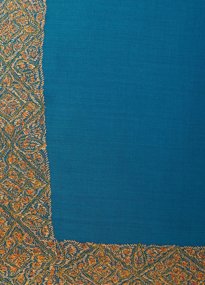 Sanaulla Exclusive Range  Pashmina  Shawls MAMA-20 Ferozi-1 - Pashmina Shawls