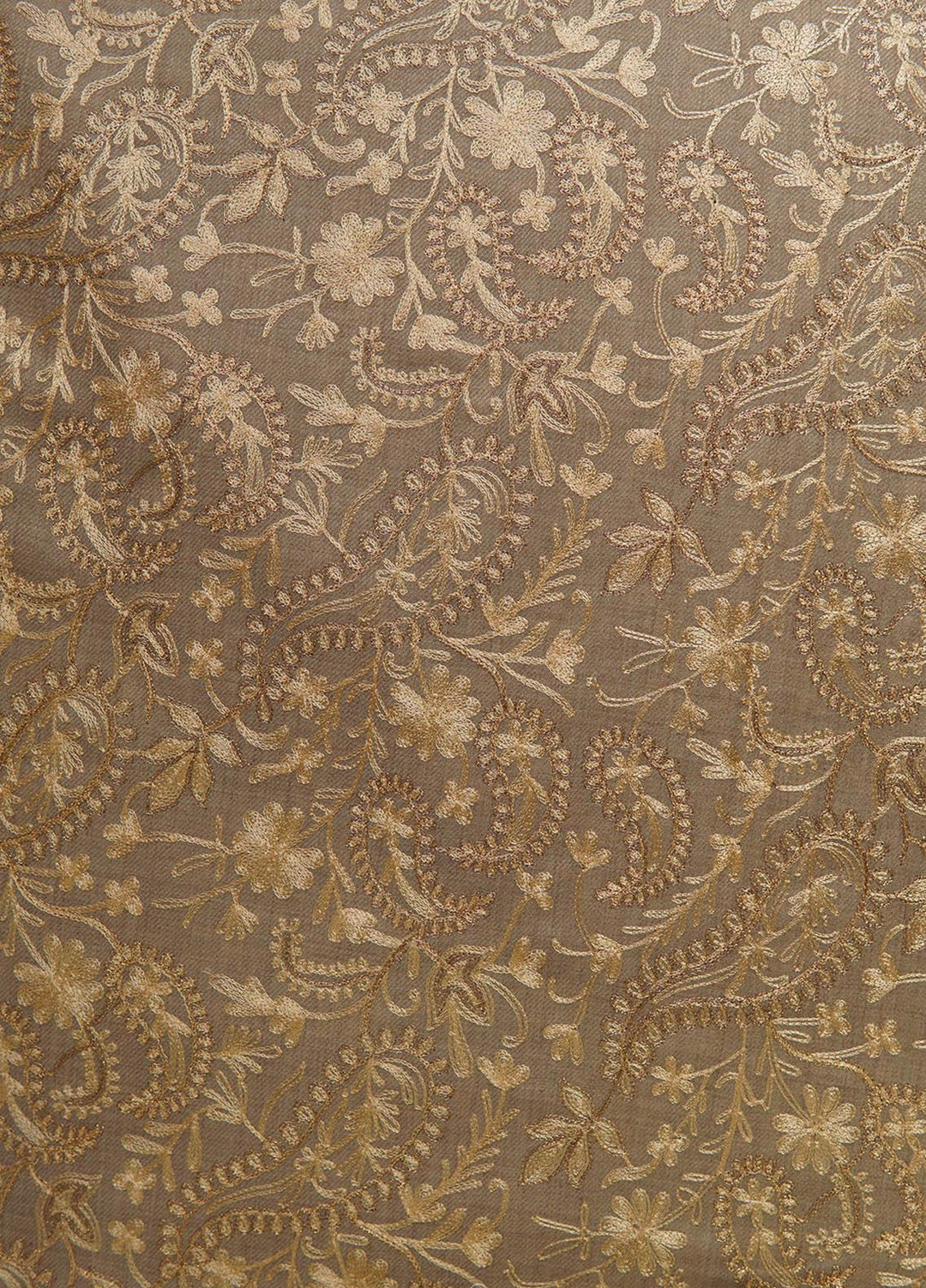 Sanaulla Exclusive Range  Pashmina  Shawls Mh Burfi Um Fine KPS-15 Brown-03  - Pashmina Shawls