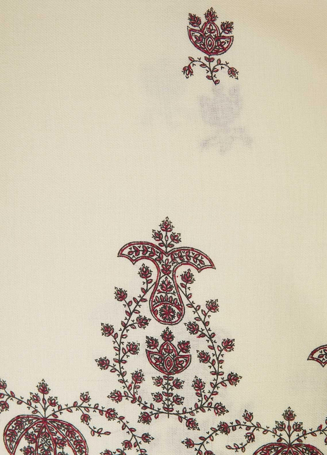 Sanaulla Exclusive Range  Pashmina  Shawls Multi Palla Emb C KPS-40 Off White02 - Pashmina Shawls