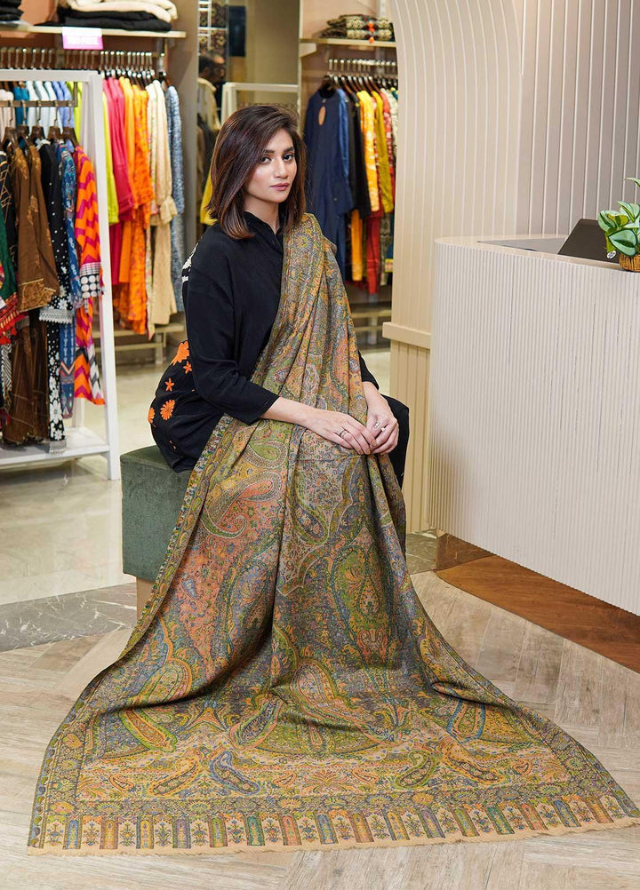 Sanaulla Exclusive Range  Pashmina  Shawls MAMA-42 Multi-1 - Pashmina Shawls
