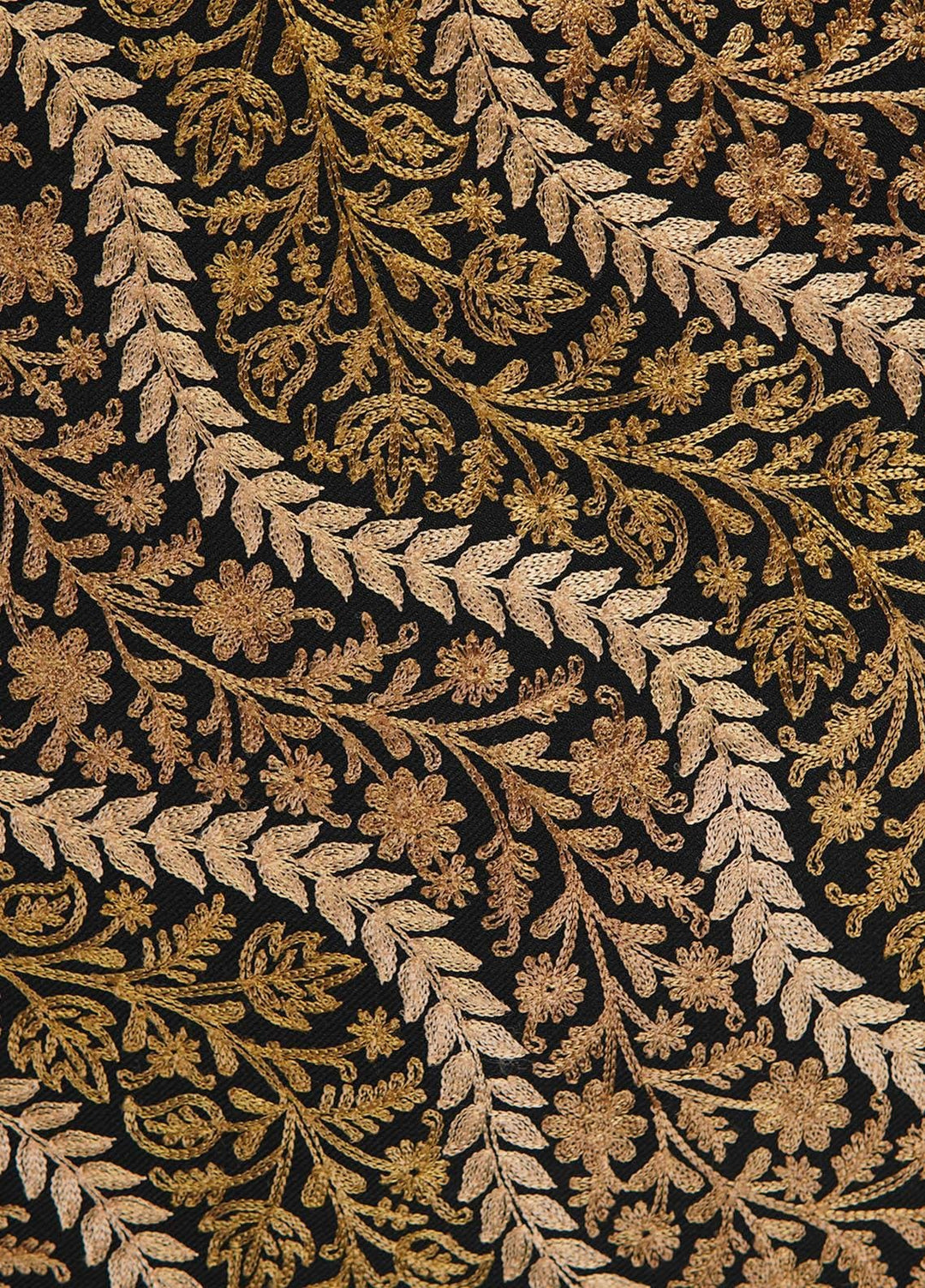 Sanaulla Exclusive Range  Pashmina  Shawls Nalki Cheri Jaal Hw KPS-35 Black-02  - Pashmina Shawls