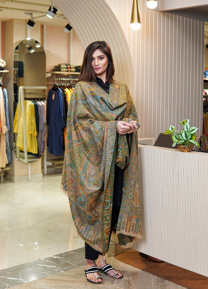 Sanaulla Exclusive Range  Pashmina  Shawls MAMA-42 Multi-2 - Pashmina Shawls