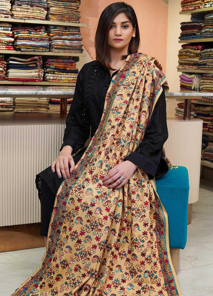 Sanaulla Exclusive Range  Pashmina  Shawls Kaani Palla Jaal KPS-32 Multi06 - Pashmina Shawls