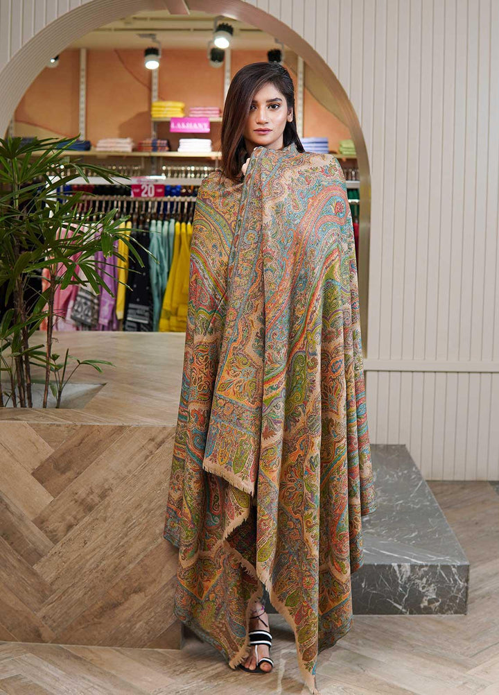 Sanaulla Exclusive Range  Pashmina  Shawls MAMA-42 Multi-3 - Pashmina Shawls