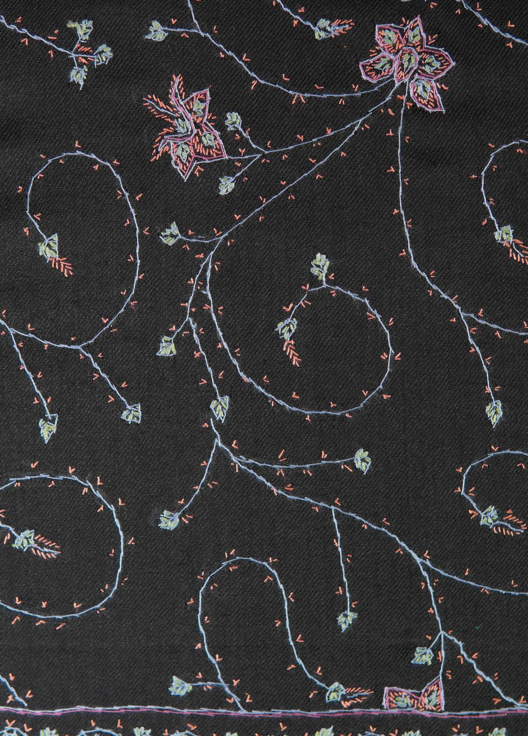 Sanaulla Exclusive Range  Pashmina  Shawls MAMA-21 Black-4 - Pashmina Shawls