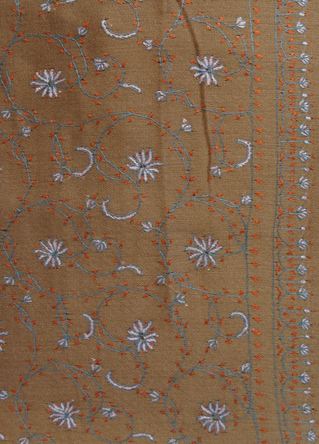 Sanaulla Exclusive Range  Pashmina  Shawls MAMA-47 Fawn-3      - Pashmina Shawls