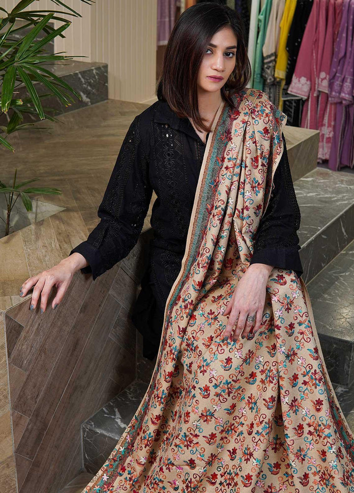 Sanaulla Exclusive Range  Pashmina  Shawls Kaani Palla Jaal KPS-32 Multi15 - Pashmina Shawls
