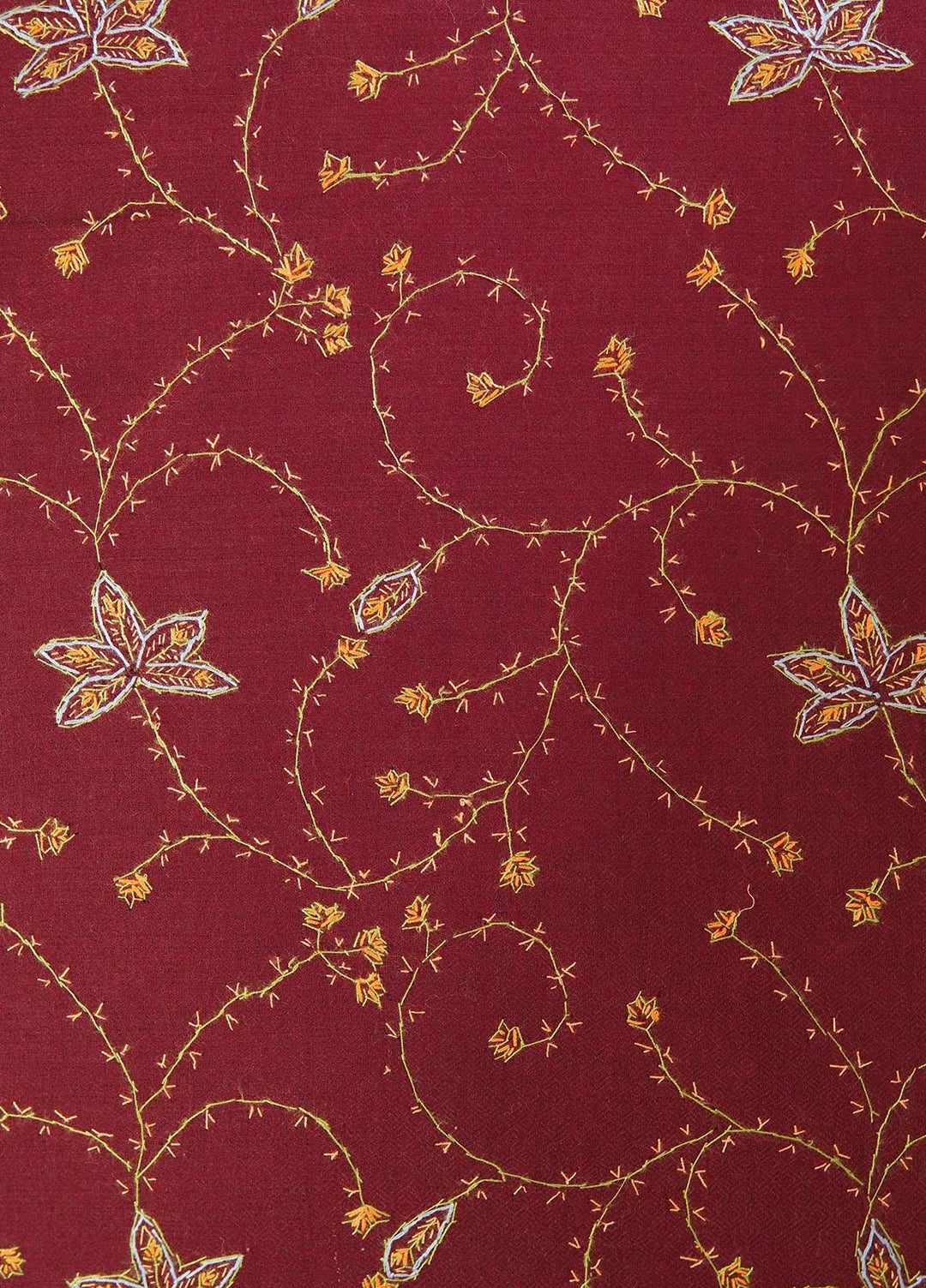 Sanaulla Exclusive Range  Pashmina  Shawls MAMA-21 Maroon-1 - Pashmina Shawls