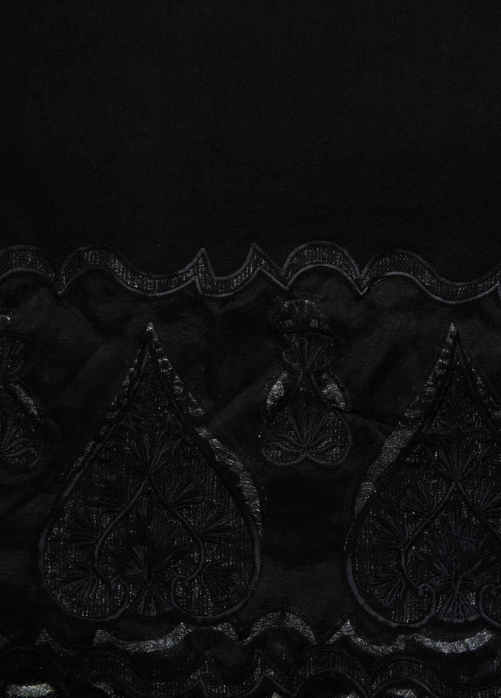 Sanaulla Exclusive Range  Pashmina  Shawls Tissue Palla C KPS-46 Black - Pashmina Shawls