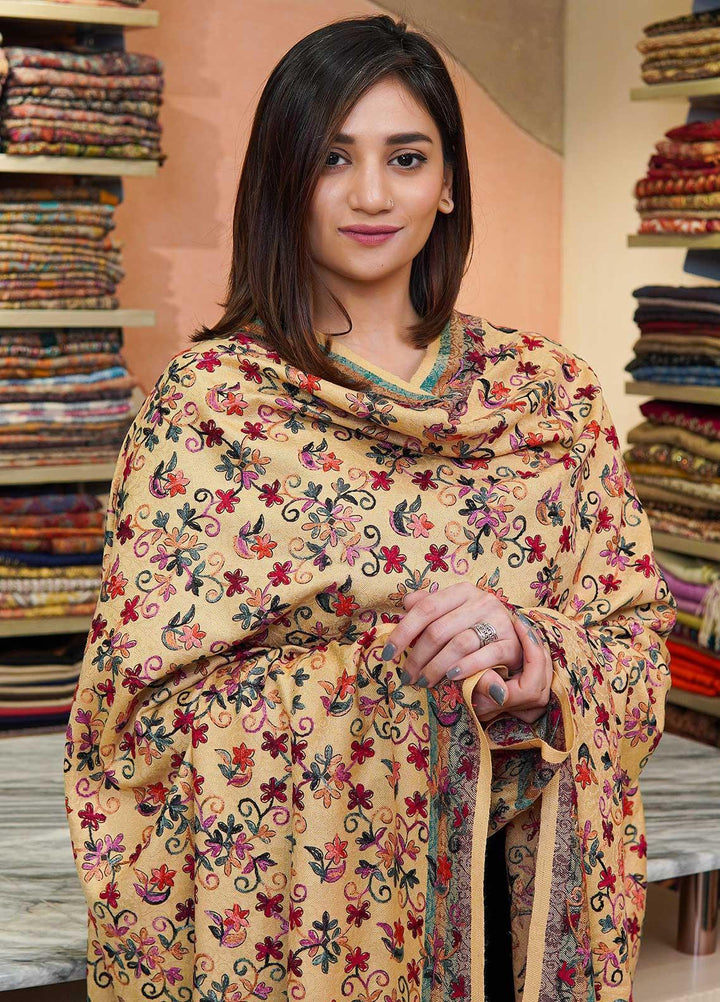 Sanaulla Exclusive Range  Pashmina  Shawls Kaani Palla Jaal KPS-32 Multi24 - Pashmina Shawls