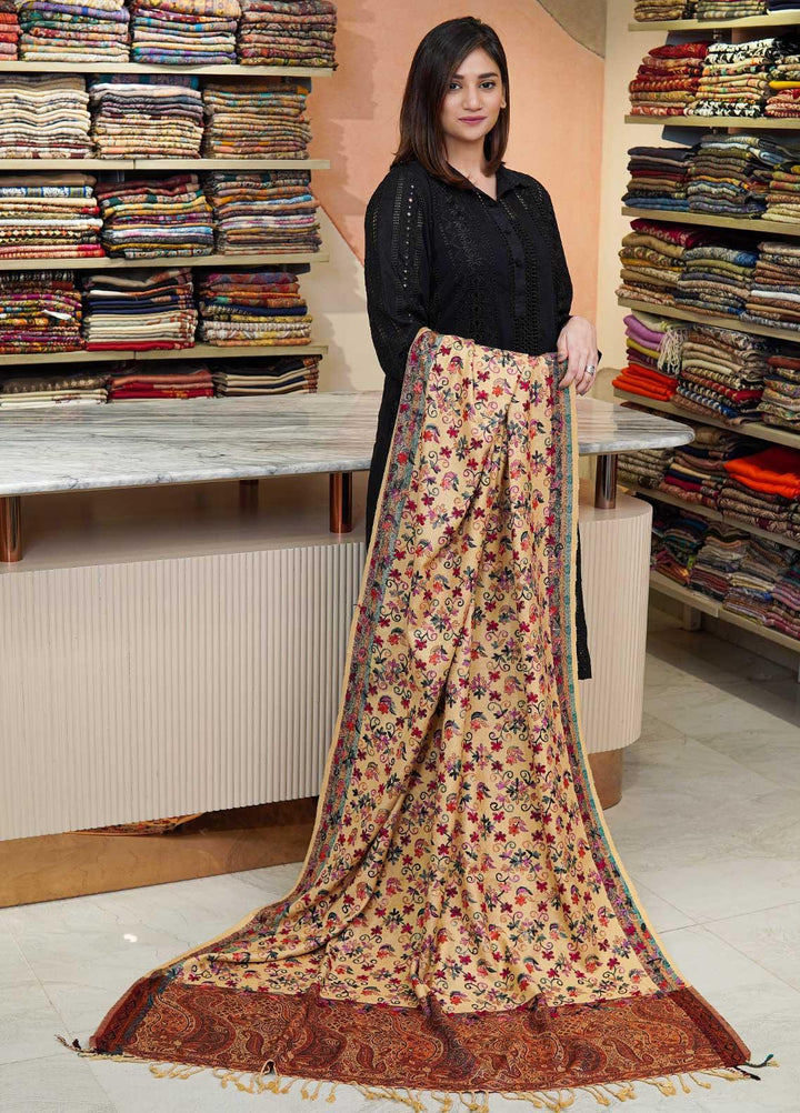 Sanaulla Exclusive Range  Pashmina  Shawls Kaani Palla Jaal KPS-32 Multi24 - Pashmina Shawls