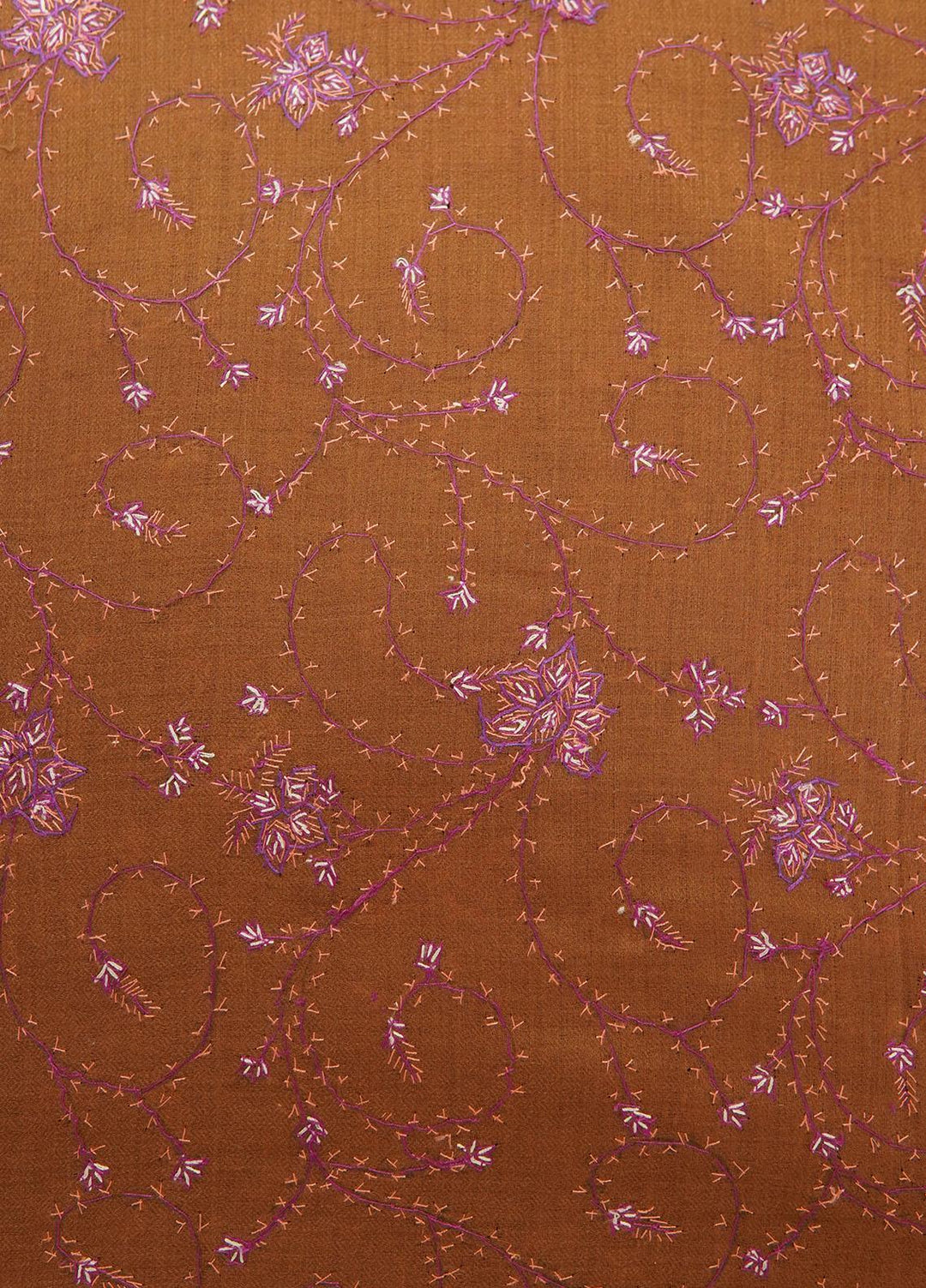 Sanaulla Exclusive Range  Pashmina  Shawls MAMA-21 Rust-2 - Pashmina Shawls