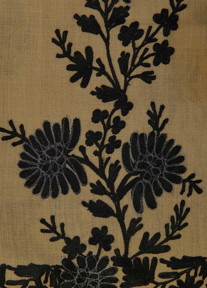 Sanaulla Exclusive Range  Pashmina  Shawls MAMA-27 Fawn-2 - Pashmina Shawls