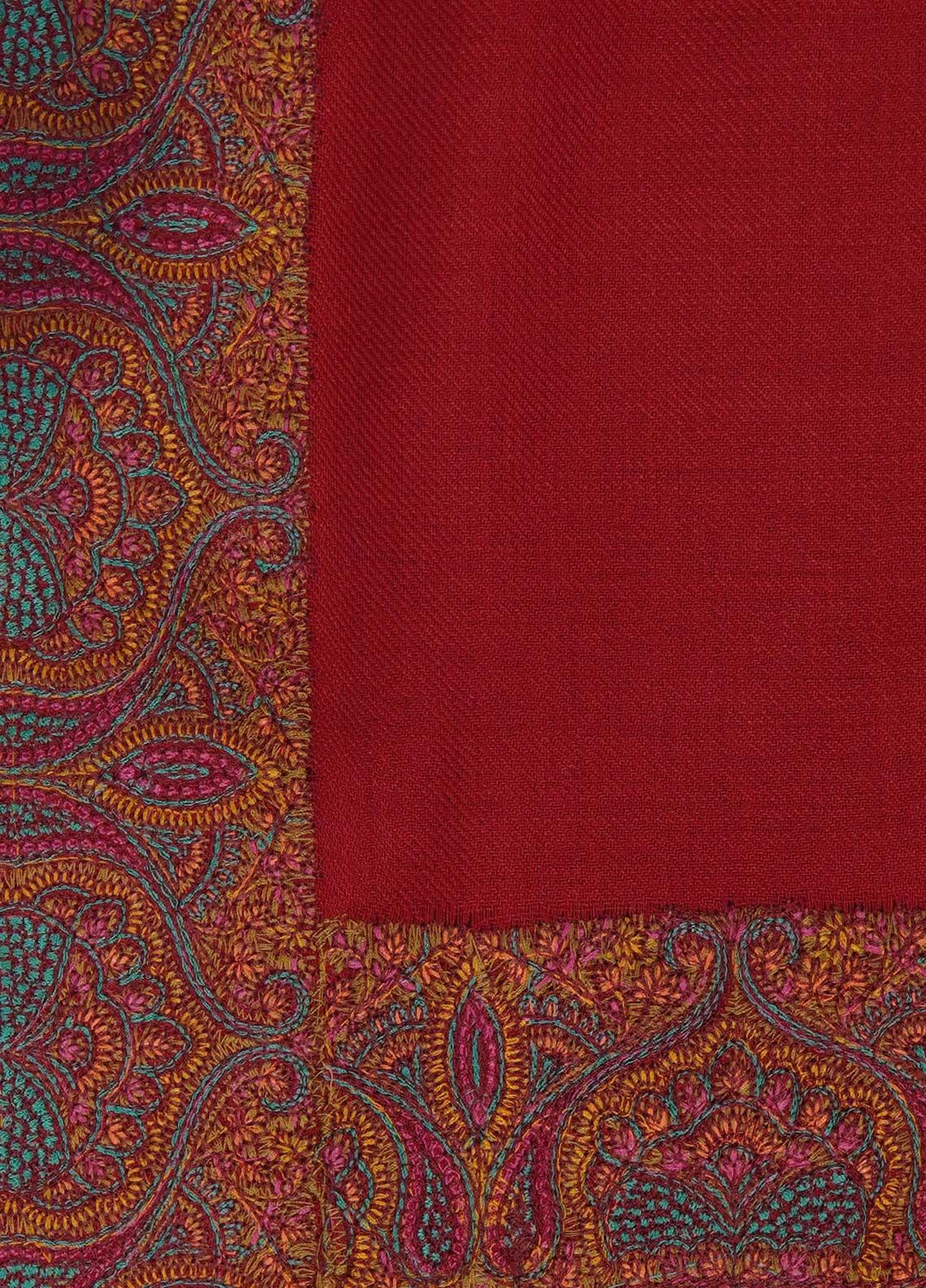 Sanaulla Exclusive Range  Pashmina  Shawls MAMA-31 Maroon - Pashmina Shawls