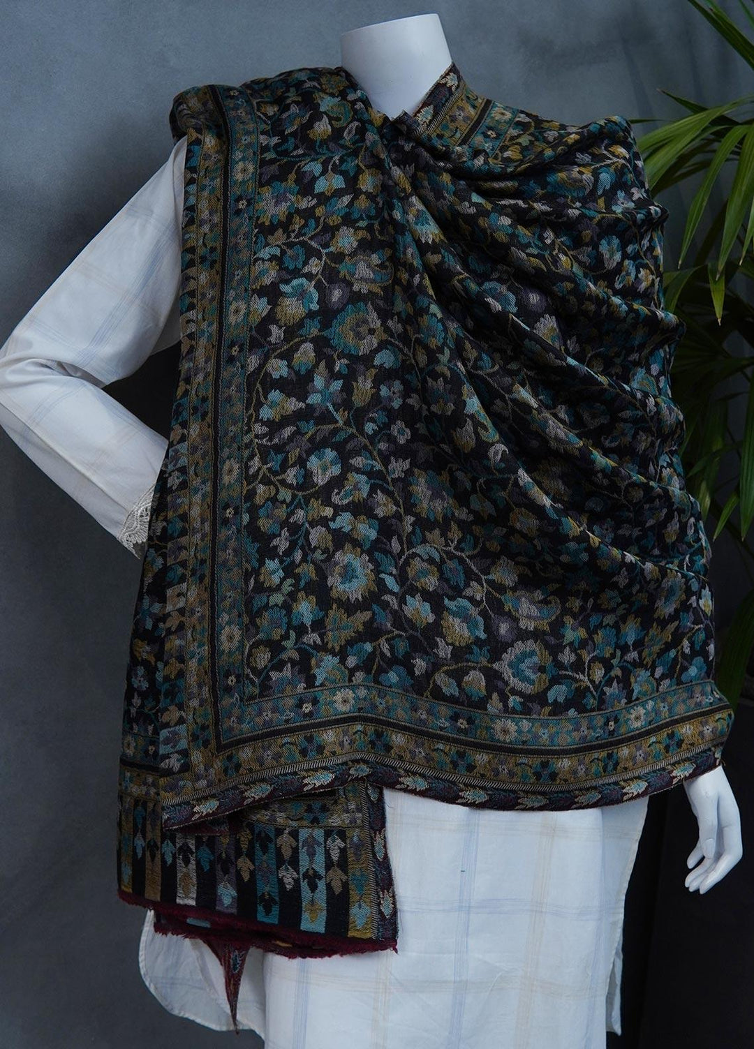 Sanaulla Exclusive Range  Pashmina  Shawls MAMA-10 Multi-6 - Pashmina Shawls