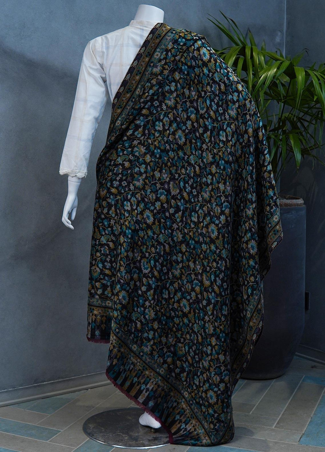 Sanaulla Exclusive Range  Pashmina  Shawls MAMA-10 Multi-6 - Pashmina Shawls