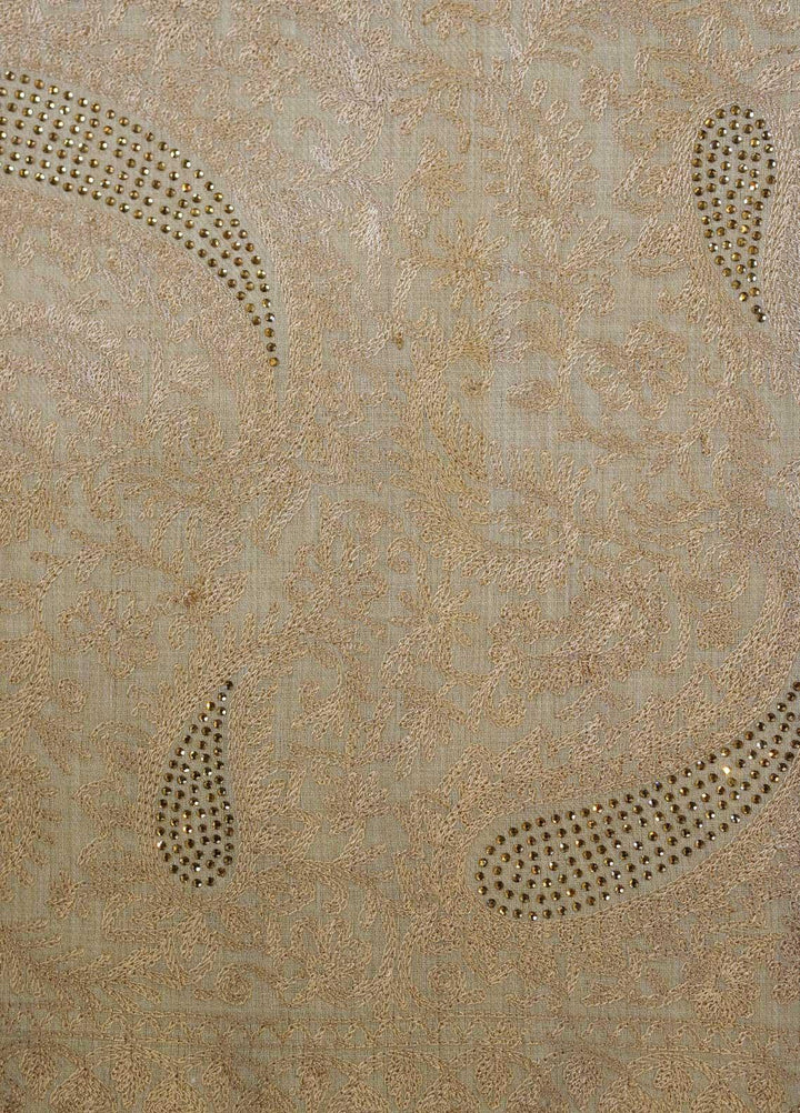 Sanaulla Exclusive Range  Pashmina  Shawls MAMA-39 Fawn-1 - Pashmina Shawls