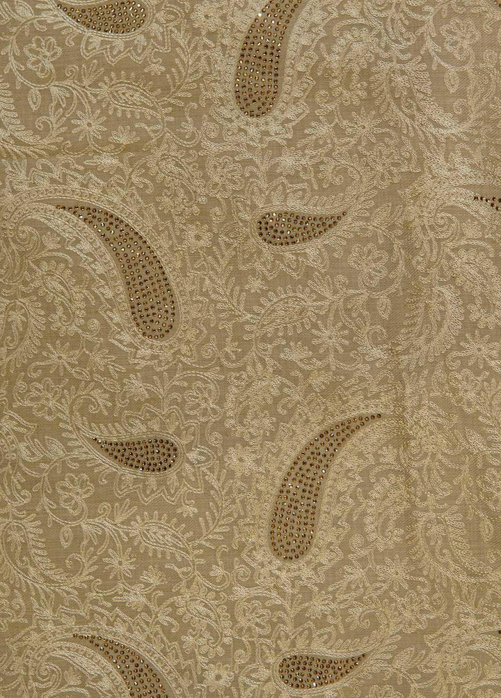 Sanaulla Exclusive Range  Pashmina  Shawls MAMA-39 Fawn-3 - Pashmina Shawls