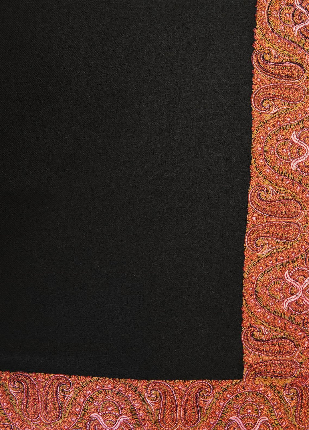 Sanaulla Exclusive Range  Pashmina  Shawls Mh Dour Sdt KPS-09 Black01 - Pashmina Shawls