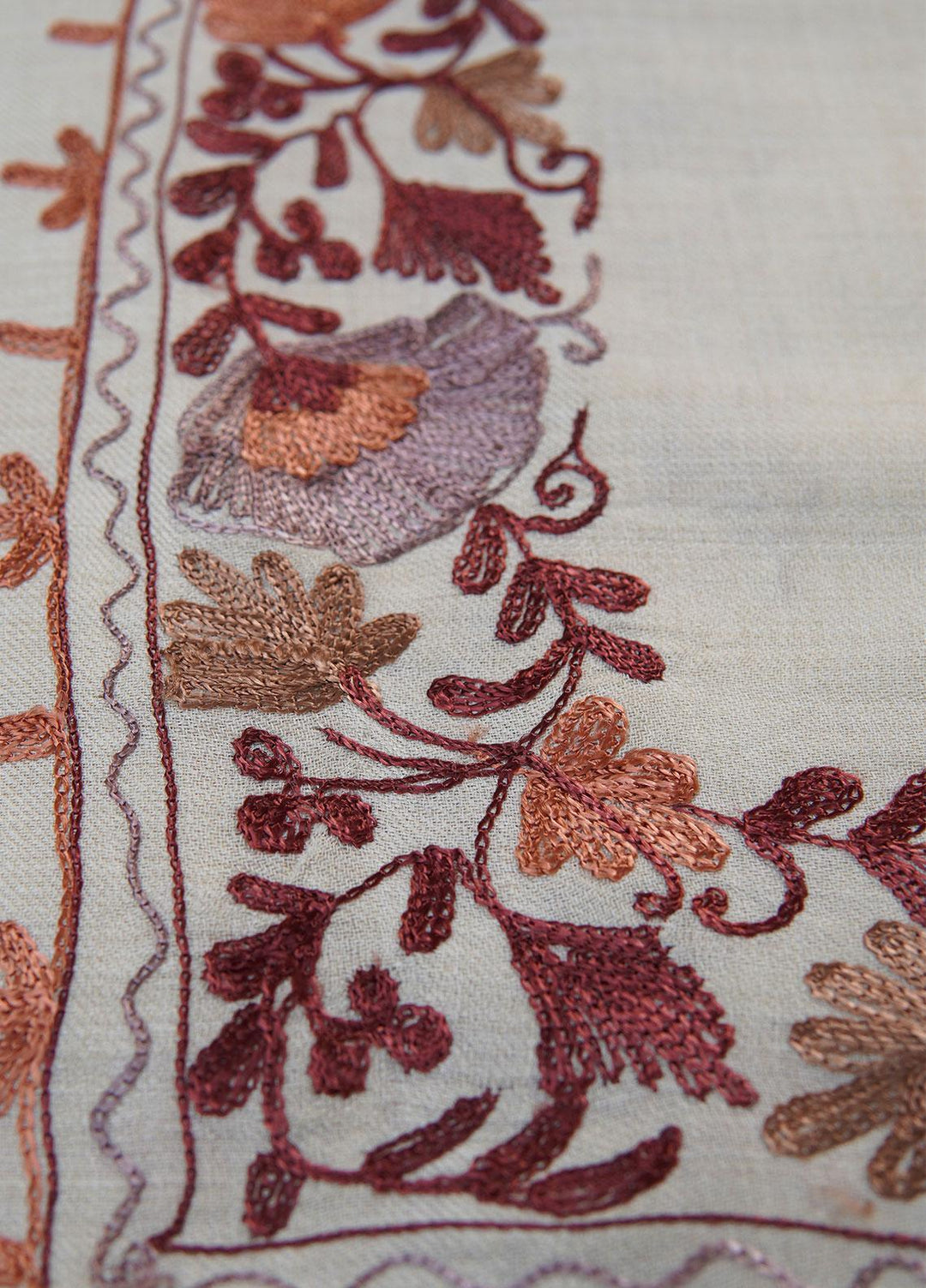 Sanaulla Exclusive Range  Pashmina  Shawls SU22PS-1 H.M AKRAM AKP-12 Beige-2 - Pashmina Shawls