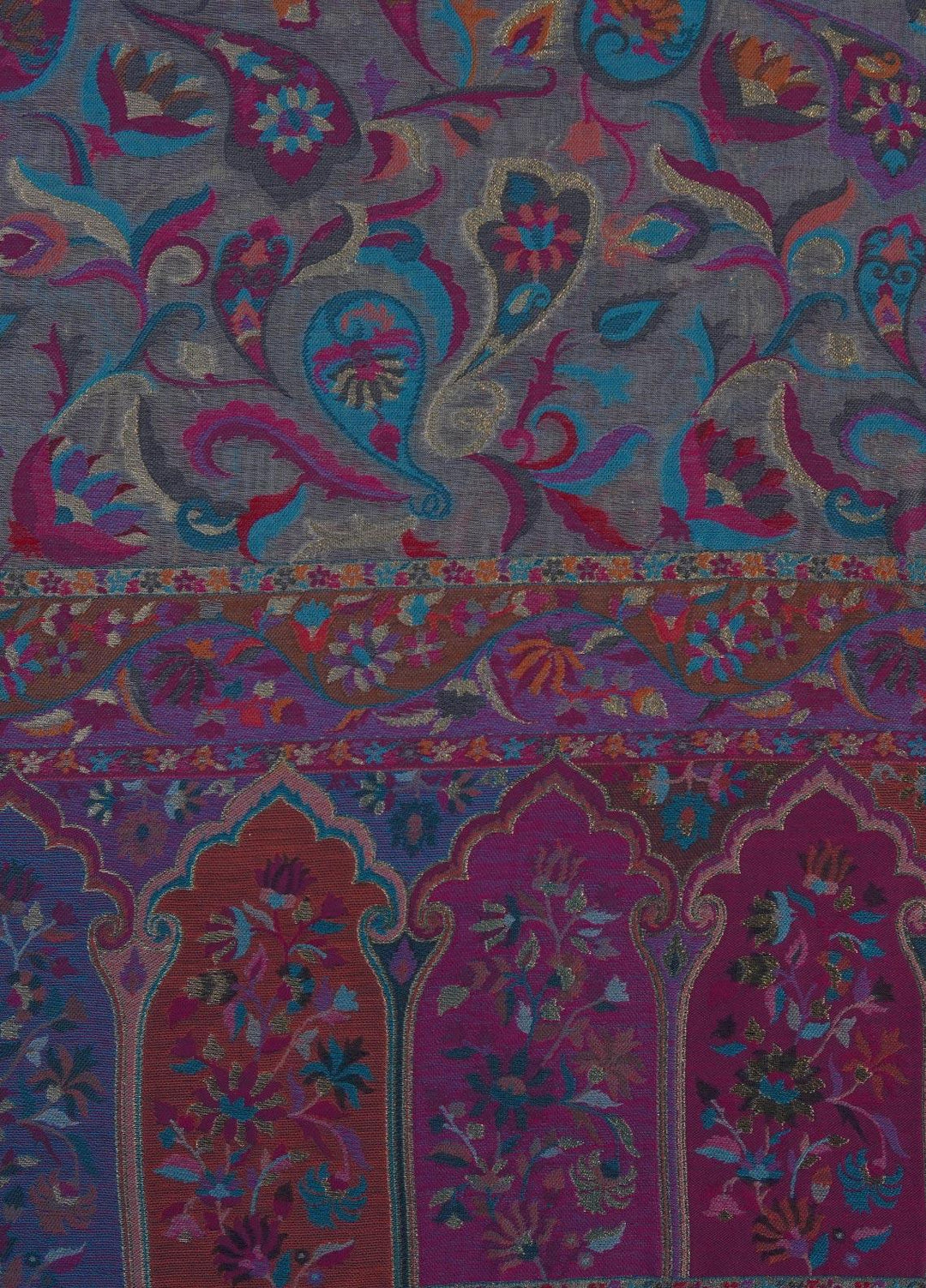 Sanaulla Exclusive Range  Pashmina  Shawls MAMA-11 Multi-2 - Pashmina Shawls