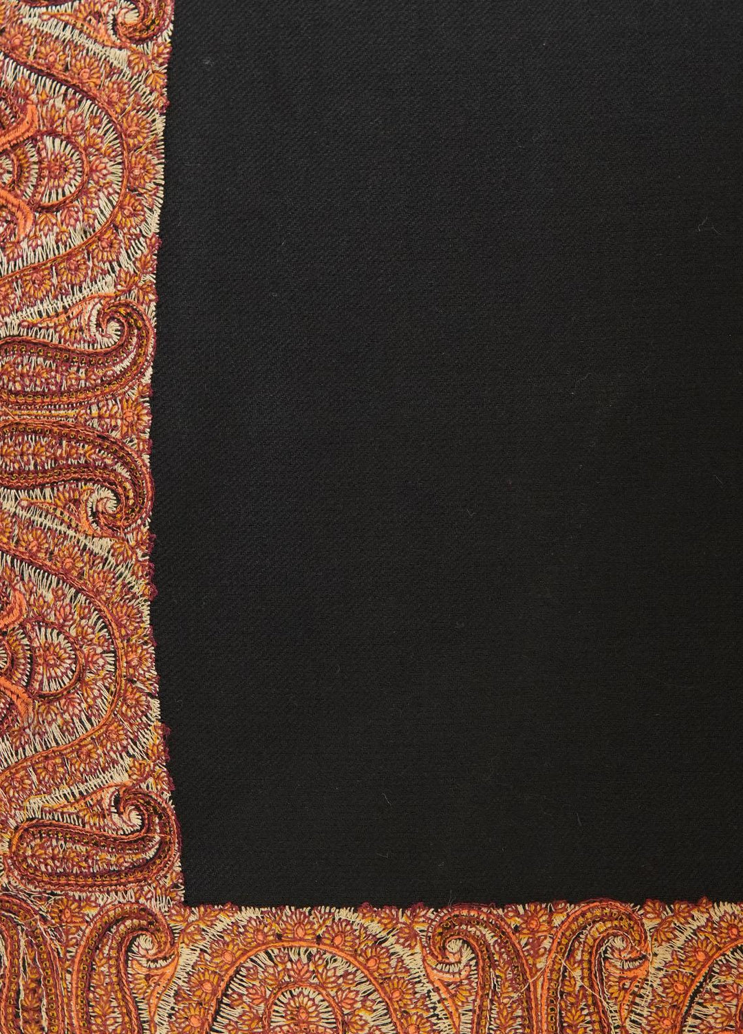 Sanaulla Exclusive Range  Pashmina  Shawls Mh Dour Sdt KPS-09 Black03 - Pashmina Shawls