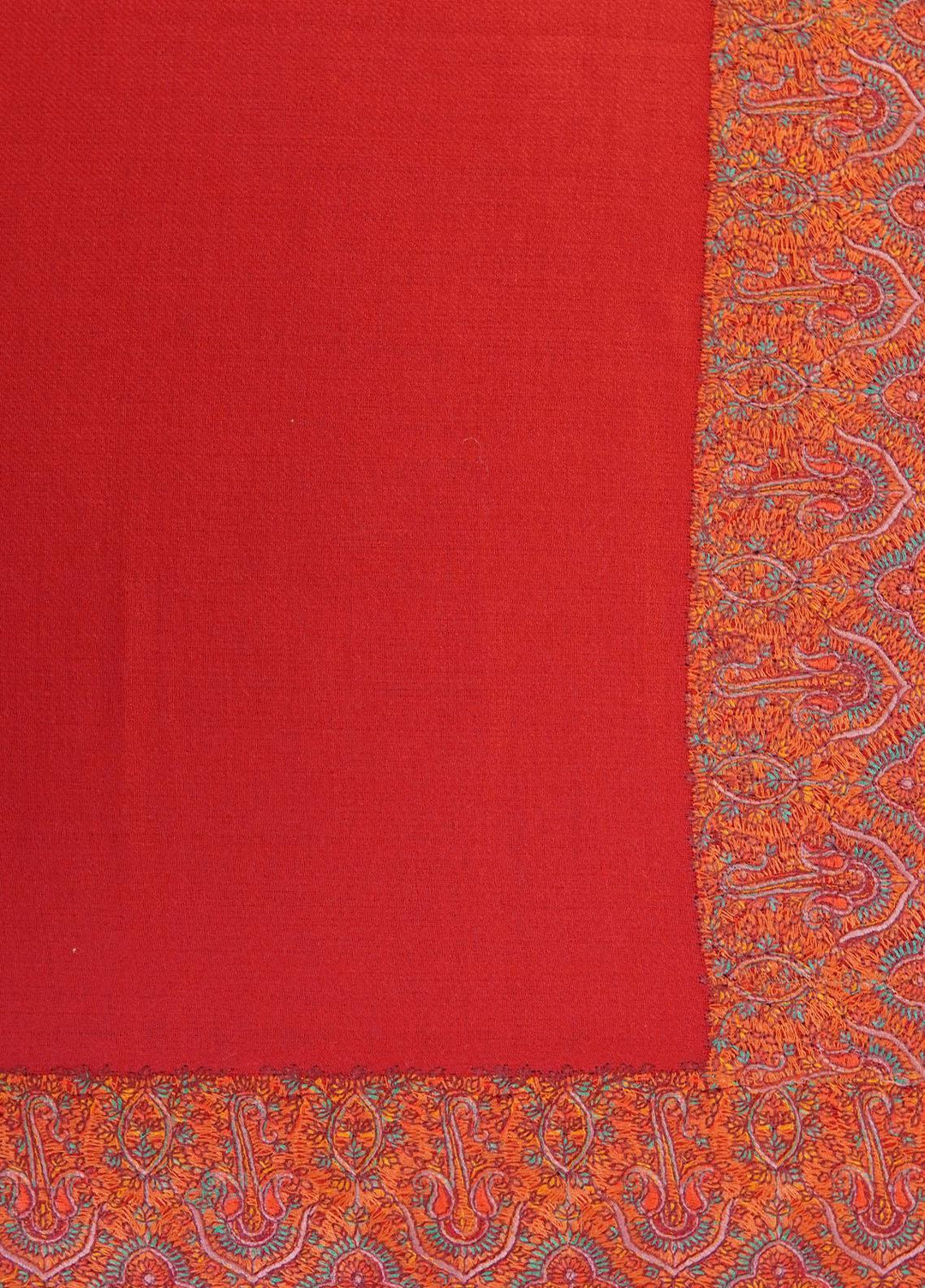 Sanaulla Exclusive Range  Pashmina  Shawls Mh Dour Sdt KPS-09 Red01 - Pashmina Shawls