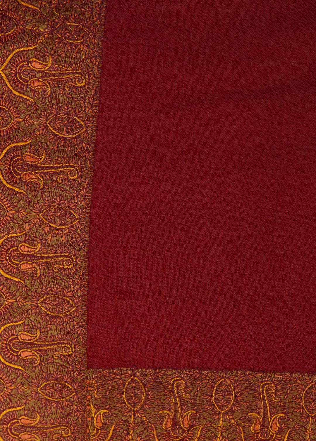 Sanaulla Exclusive Range  Pashmina  Shawls Mh Dour Sdt KPS-09 Red02 - Pashmina Shawls