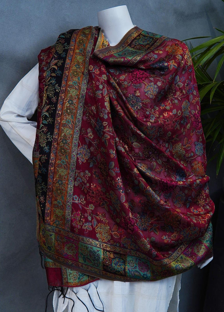 Sanaulla Exclusive Range  Pashmina  Shawls MAMA-11 Multi-3 - Pashmina Shawls
