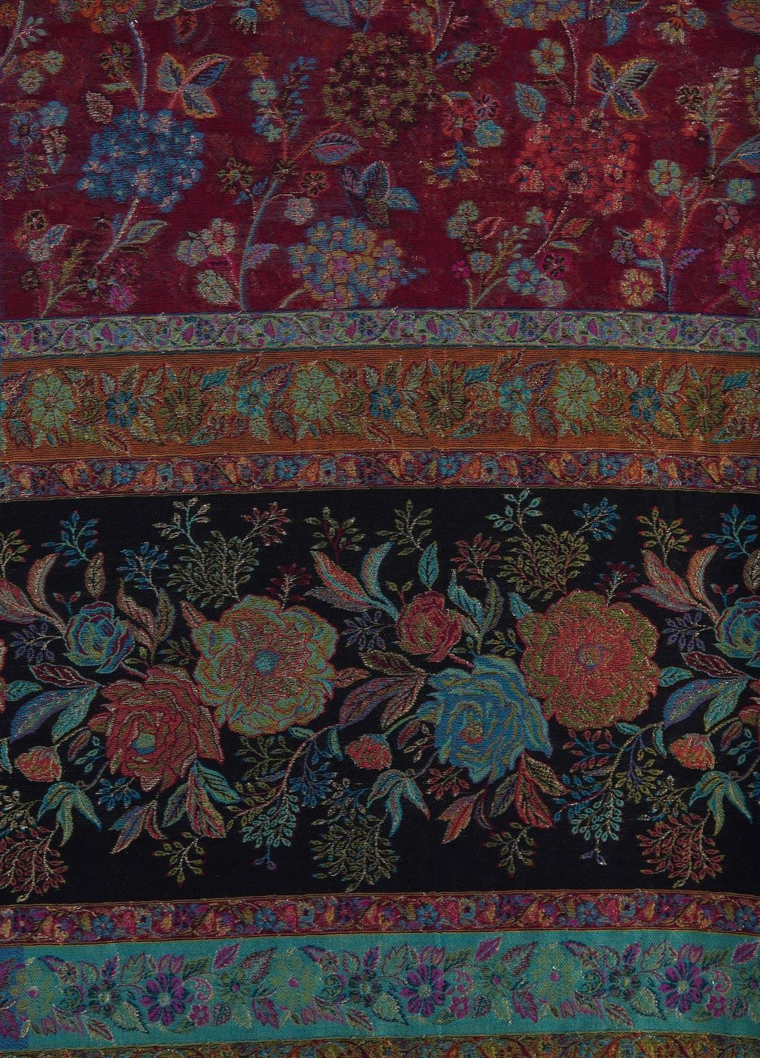 Sanaulla Exclusive Range  Pashmina  Shawls MAMA-11 Multi-3 - Pashmina Shawls