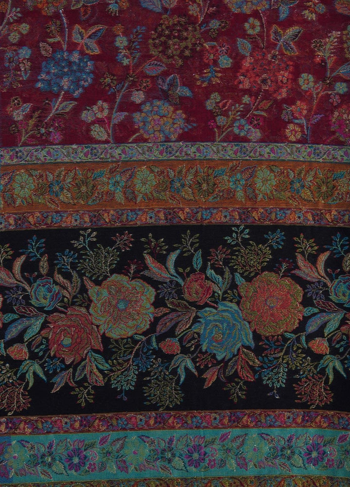 Sanaulla Exclusive Range  Pashmina  Shawls MAMA-11 Multi-3 - Pashmina Shawls