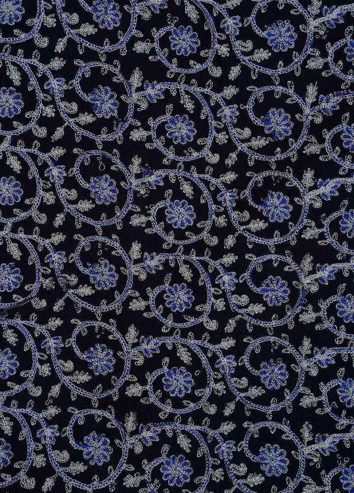 Sanaulla Exclusive Range  Pashmina  Shawls Nalki Zarri Small Jaal AD KPS-49 Blue03 - Pashmina Shawls