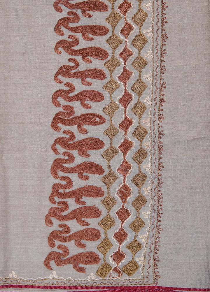 Sanaulla Exclusive Range  Pashmina  Shawls SU22PS-1 M-Shawls MIR-23 Fawn 2 - Pashmina Shawls