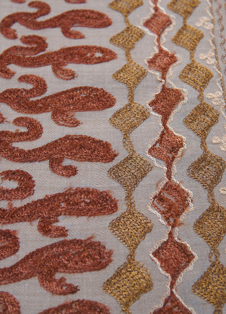 Sanaulla Exclusive Range  Pashmina  Shawls SU22PS-1 M-Shawls MIR-23 Fawn 2 - Pashmina Shawls