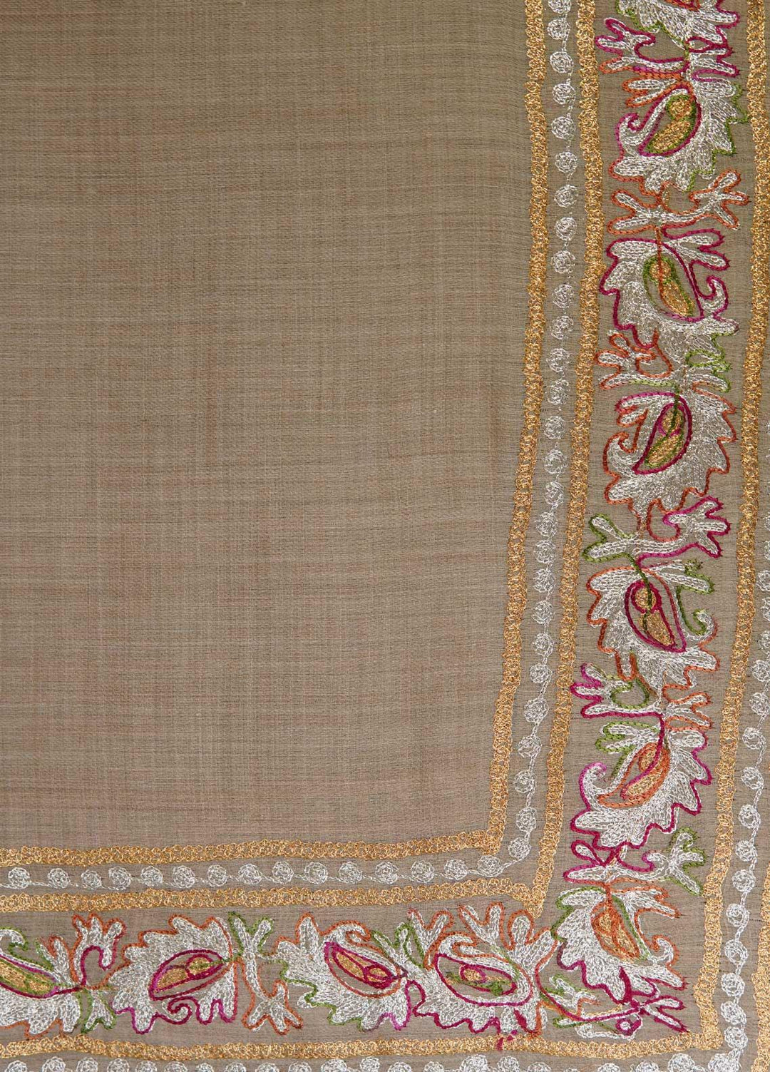 Sanaulla Exclusive Range  Pashmina  Shawls MAMA-27 Grey-1 - Pashmina Shawls