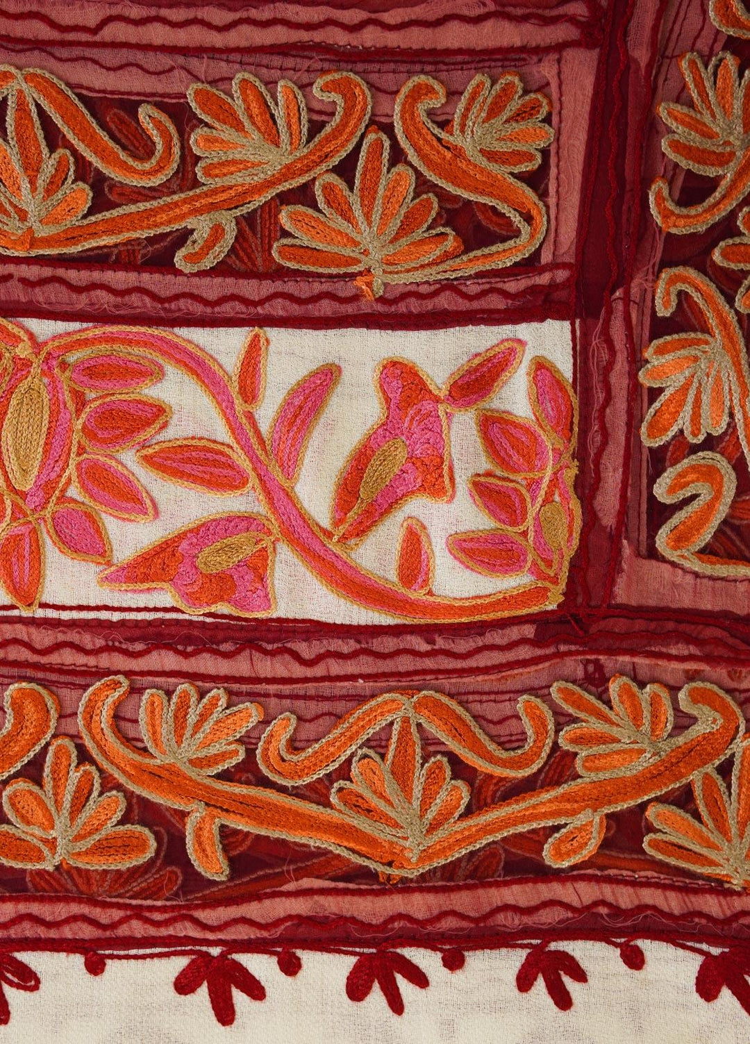 Sanaulla Exclusive Range  Pashmina  Shawls AKP-639-Offwhite2 - Pashmina Shawls